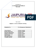 Assignment of Life of Hapiness