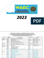 Free WAEC Time Table For Science, Commercial, Arts Student 2023