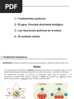 1 - Tema 1. Fundamentos Bioquimicos