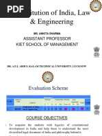 Constitution of India, Law & Engineering: Assistant Professor Kiet School of Management