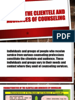 The Clientele and Audiences of Counseling