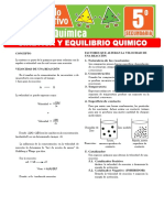 Cinetica y Equilibrio Quimico para Quinto Grado de Secundaria