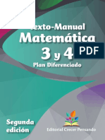 Texto-Manual Matemática 3 y 4 Diferenciado PDF