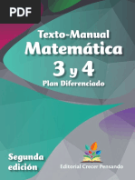 Texto-Manual Matemática 3 y 4 Diferenciado PDF