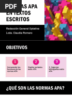 Normas APA en Textos Escritos