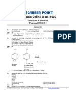 Shift - I (8-01-2020) JEE (Main) Chemi)