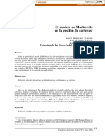 El Modelo de Markowitz en La Gestión de Carteras: Universidad Del País Vasco-Euskal Herriko Unibertsitatea