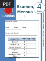 ??4° Exámen Mensual Marzo Lainitas 22-23