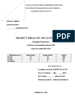 Proiectare 2021 An I