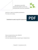 Relatório 3 - Solubilidade em Água Fria e Quente