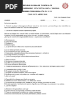 Examen de Recuperacion F.C.E. I TECNICA 32