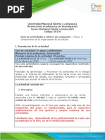 Guía de Actividades y Rúbrica de Evaluación - Unidad 1 - Tarea 2 Comprensión de La Organización de Las Células