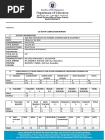 Template For Activity Completion Report