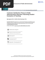 Customer Satisfaction Theory in Public Administration Education Revisiting Student Evaluation of Teaching PDF