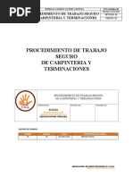 Procedimiento de Trabajo Seguro de Carpinteria Y Terminaciones