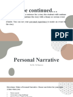 Personal Narrative