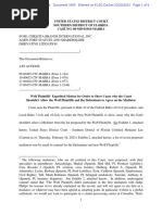 Chiquita Plaintiffs Motion For Miscellaneous Relief