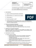 Esquema de Actividad de Aprendizaje 2022-I I