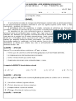 Avaliação de Ciências - 5º Ano - 2022 - 4º Bimestre