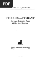 Tycoons and Tyrant, German Industry From Hitler To Adenauer (1954) PDF