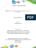 UNIDAD 2. Paso 3 - Diseñar Alternativas de Producción Más Limpia.