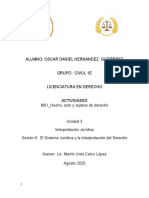 Alumno: Oscar Daniel Hernández Gutiérrez Grupo: Civul 1E Licenciatura en Derecho Actividades