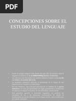 Concepciones Sobre El Estudio Del Lenguaje