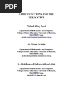 Limit Functionsand The Derivative