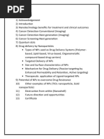 Role of Nanotech in Cancer Treatment