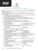 System and Network Adminstration Final Exam Feb, 2023