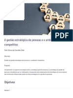 A Gestão Estratégica de Pessoas e o Ambiente Competitivo