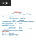 Yield Calculation