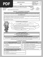 GUIA No 1 CIMENATICA - MOVIMIENTO RECTILÍNEO