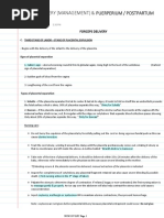 Forceps Delivery (Management) & Puerperium (Postpartum) Stage PDF