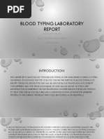 BLOODTYPING lABORATORY REPORT