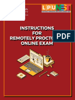 Instruction Manual For Remote Proctored PDF