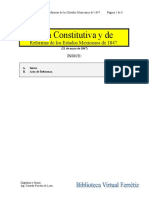 Acta Constitutiva y de Reformas de Los Estados Mexicanos de 1847