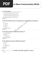 Introduction To Mass Communication Solved MCQs (Set-3)