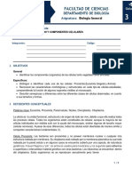 GUIA 3-La Célula, Clasificación y Componentes