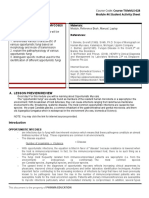 Module # 6-Student Activity Sheet - Opportunistic Mycoses