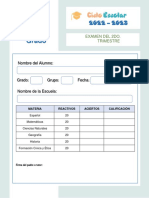 Examen Trimestral 5 Grado B2 2022 2023 PDF