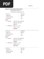 STM402-Exercises - Cost-Plus Pricing