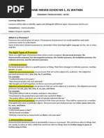 Pronoun Kinds - Notes