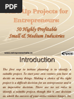 Start Up Projects For Entrepreneurs 50 Highly Profitable Small & Medium Industries-341035 PDF