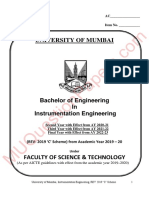 Be - Instrumentation Engineering - Second Year Se Semester 34 Rev 2019c Scheme