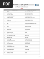 HVAC Approved Manufacturers List