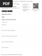 Welding Process Audit Checklist