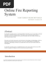 Online Fire Reporting System