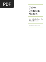 Uzbek Language Manuel - An Introduction To Uzbek Grammar (PDFDrive)