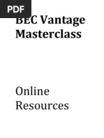 BEC Vantage Master Class